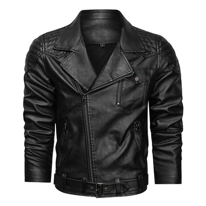 PU Leather Jacket Racing Motorcycle Jacket Men's Jacket