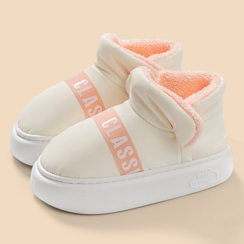 Wear Resistant Plush Warm Down Slippers