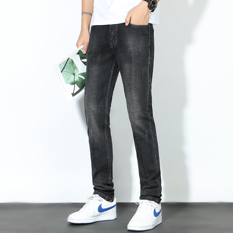 Men Jeans Slim Fit Pants Casual