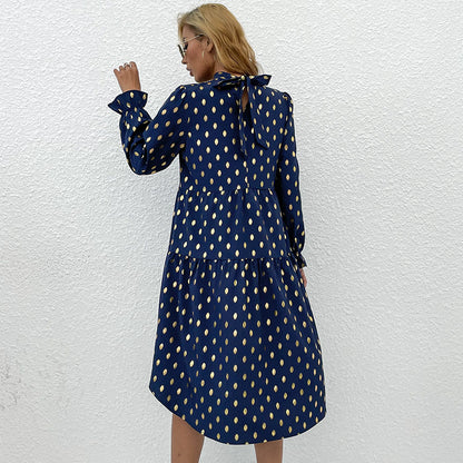 European And American Women's Polka Dot Dress