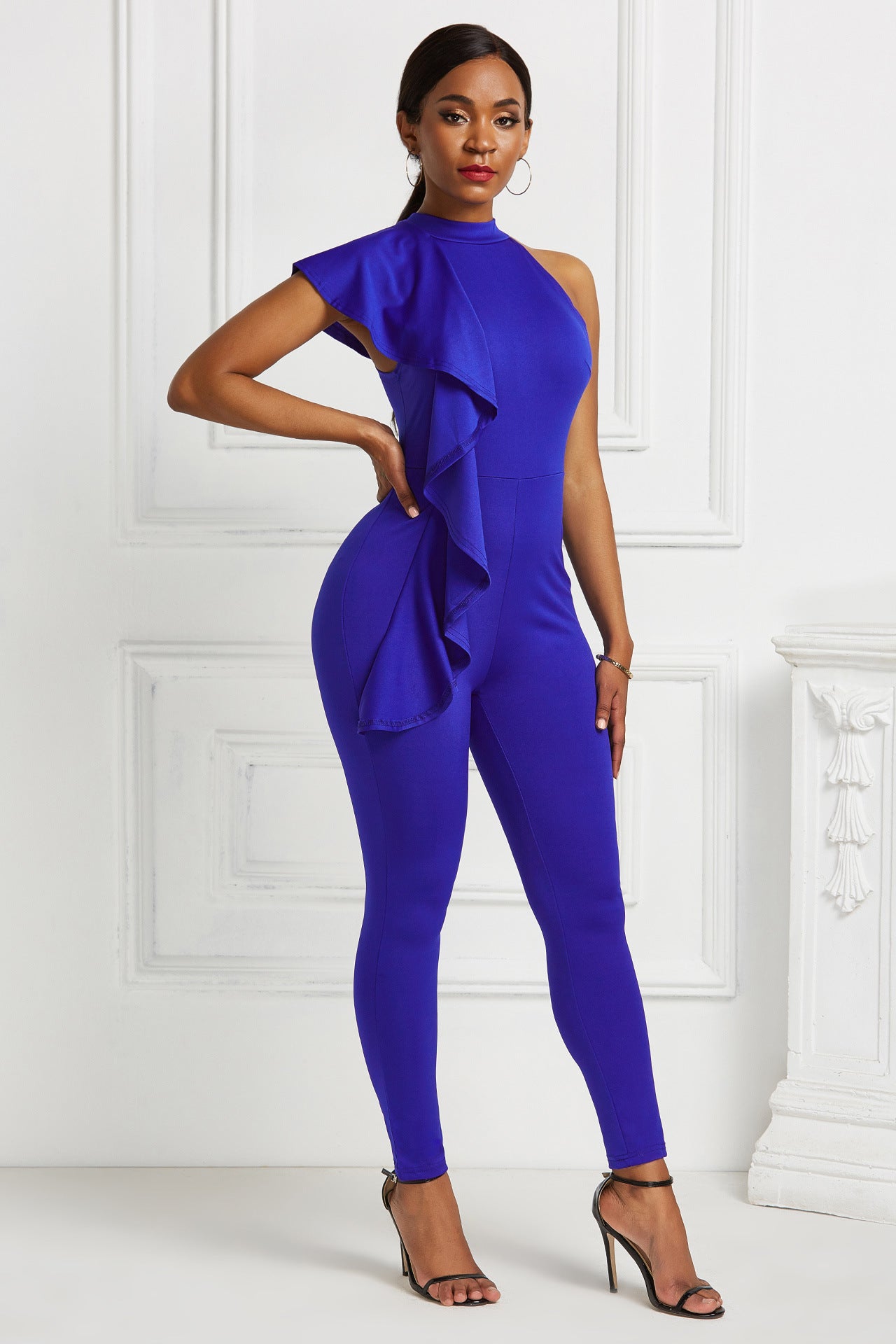 Large swing ruffle jumpsuit