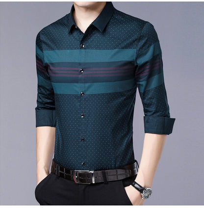 Casual striped shirt cotton