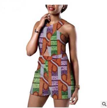 African Printed Women's Cotton Jumpsuit