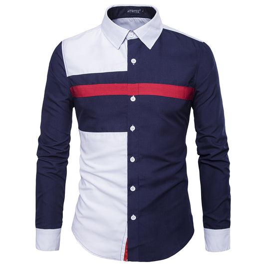 British fashion contrast color shirt trend menswear