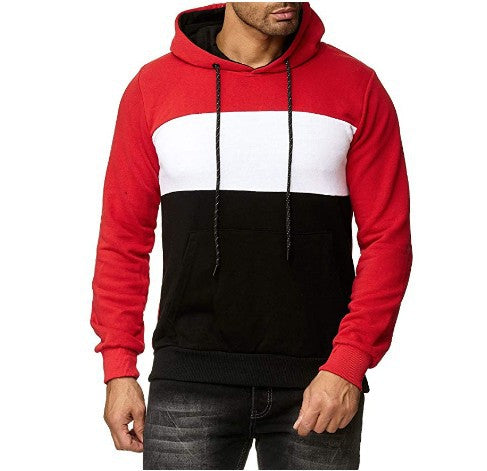 Colorblock Sweatshirt Hooded Casual Jacket