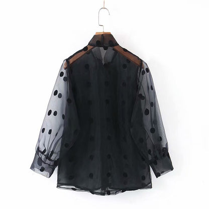 Black long sleeve blouse