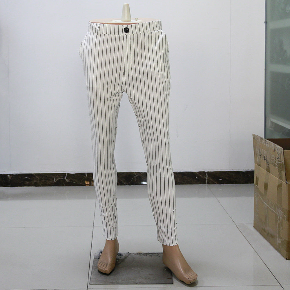 Striped men's casual pants