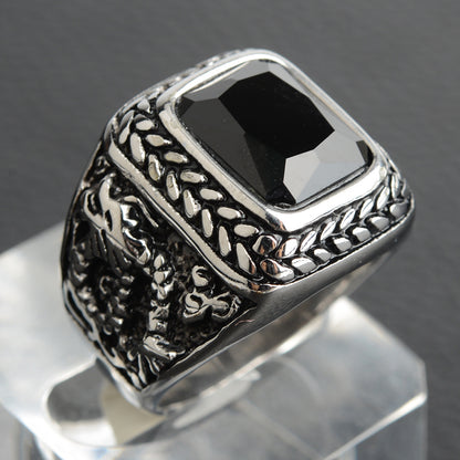 Titanium steel ring for men