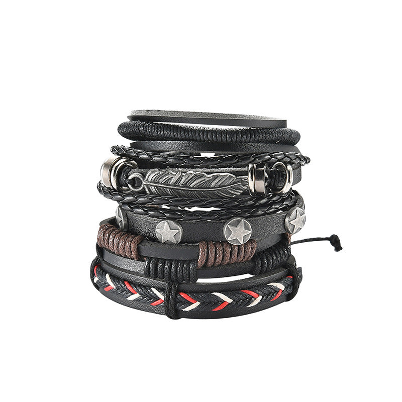 Multilayer Leather Bracelet  For Men