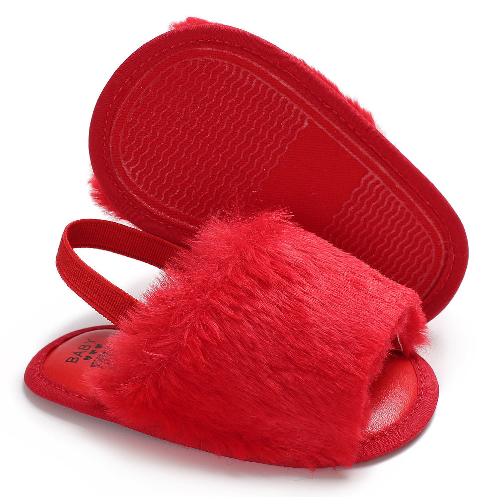 Children's Fur Toddler Flat-heel Slippers