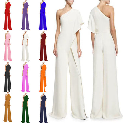 One-shoulder jumpsuit