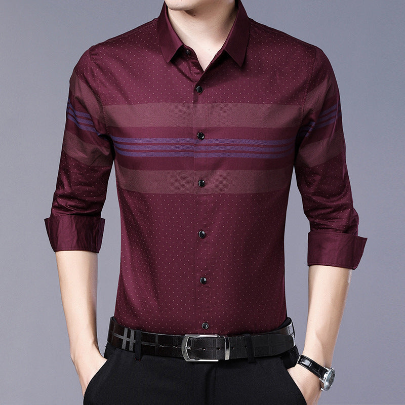 Casual striped shirt cotton