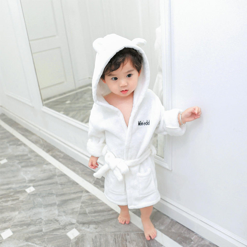 Children's long-sleeved home robe