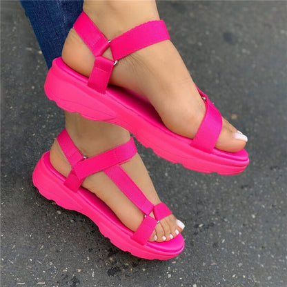 Women's colorful muffin sports sandals with thick soles