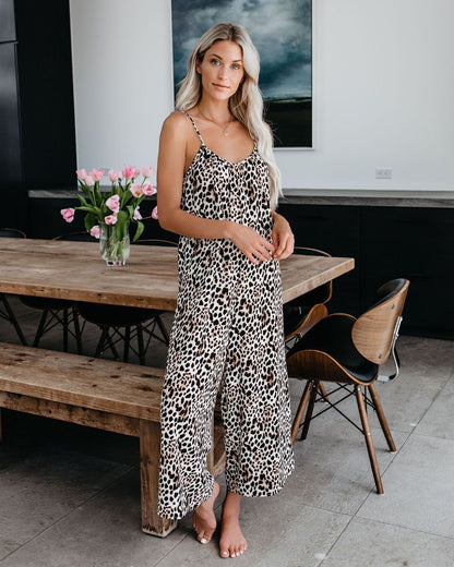 Women's sexy wide-leg jumpsuit