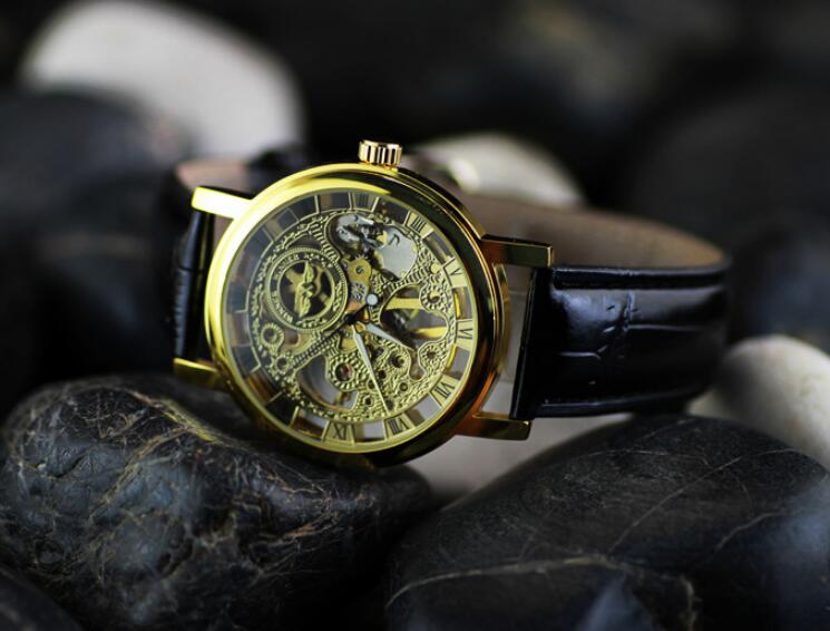 Hot Selling Men Mechanical Watch PU Belt