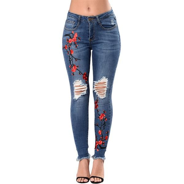 Ripped Jeans For Women 2021 Women Jeans Pencil Pants Denim Jeans