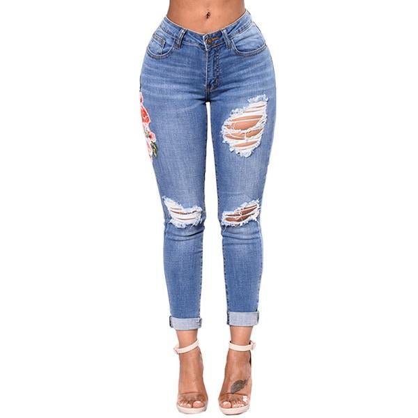 Ripped Jeans For Women 2021 Women Jeans Pencil Pants Denim Jeans