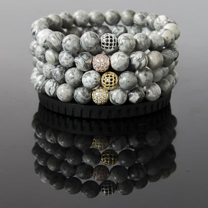 Natural Grey Stone Bracelet