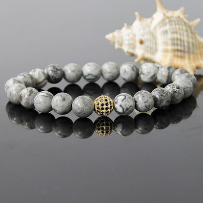 Natural Grey Stone Bracelet