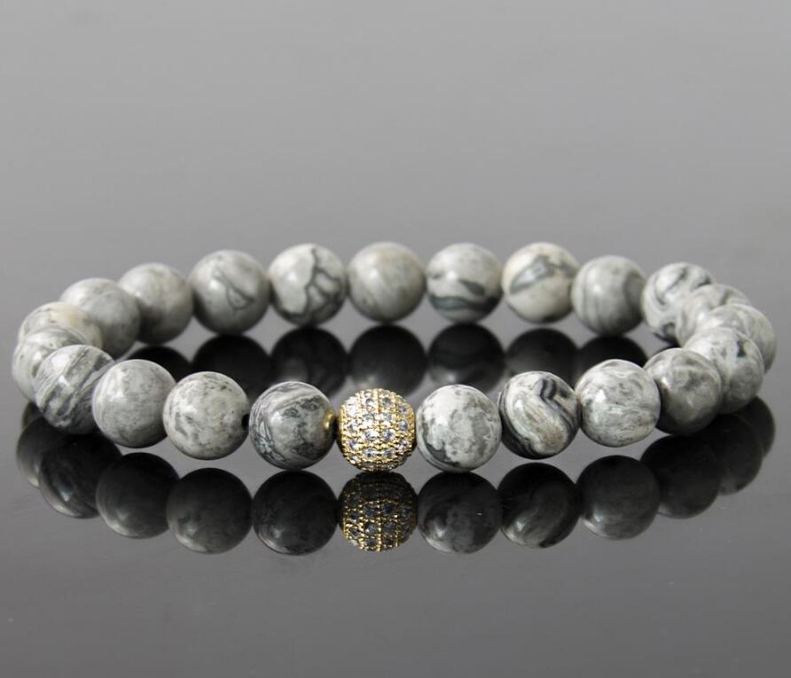 Natural Grey Stone Bracelet