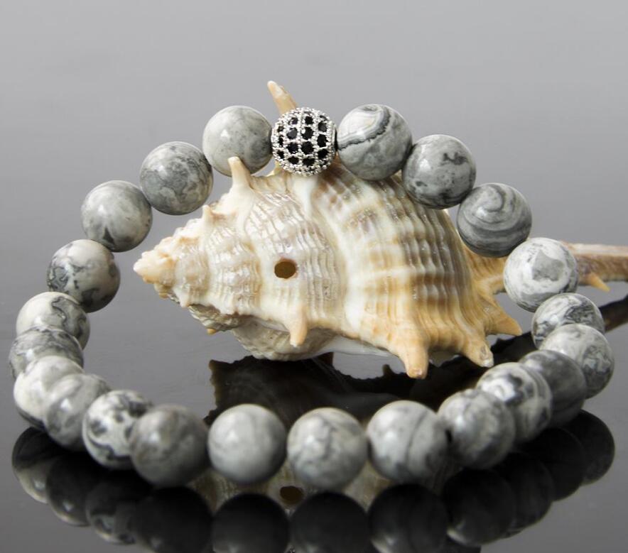 Natural Grey Stone Bracelet