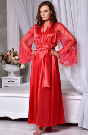 Lace robe nightdress