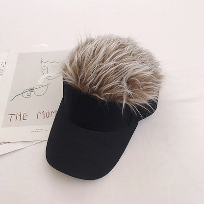 Wig Hat One Piece Peaked Cap Men And Women Personality Empty Top Hat