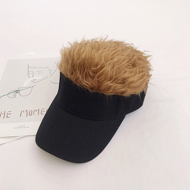 Wig Hat One Piece Peaked Cap Men And Women Personality Empty Top Hat