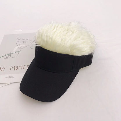 Wig Hat One Piece Peaked Cap Men And Women Personality Empty Top Hat