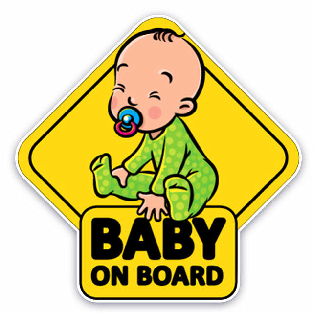 Baby On Moard Color Printing Reflective Sticker Warning Car Sticker Slogan