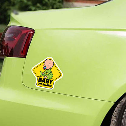 Baby On Moard Color Printing Reflective Sticker Warning Car Sticker Slogan