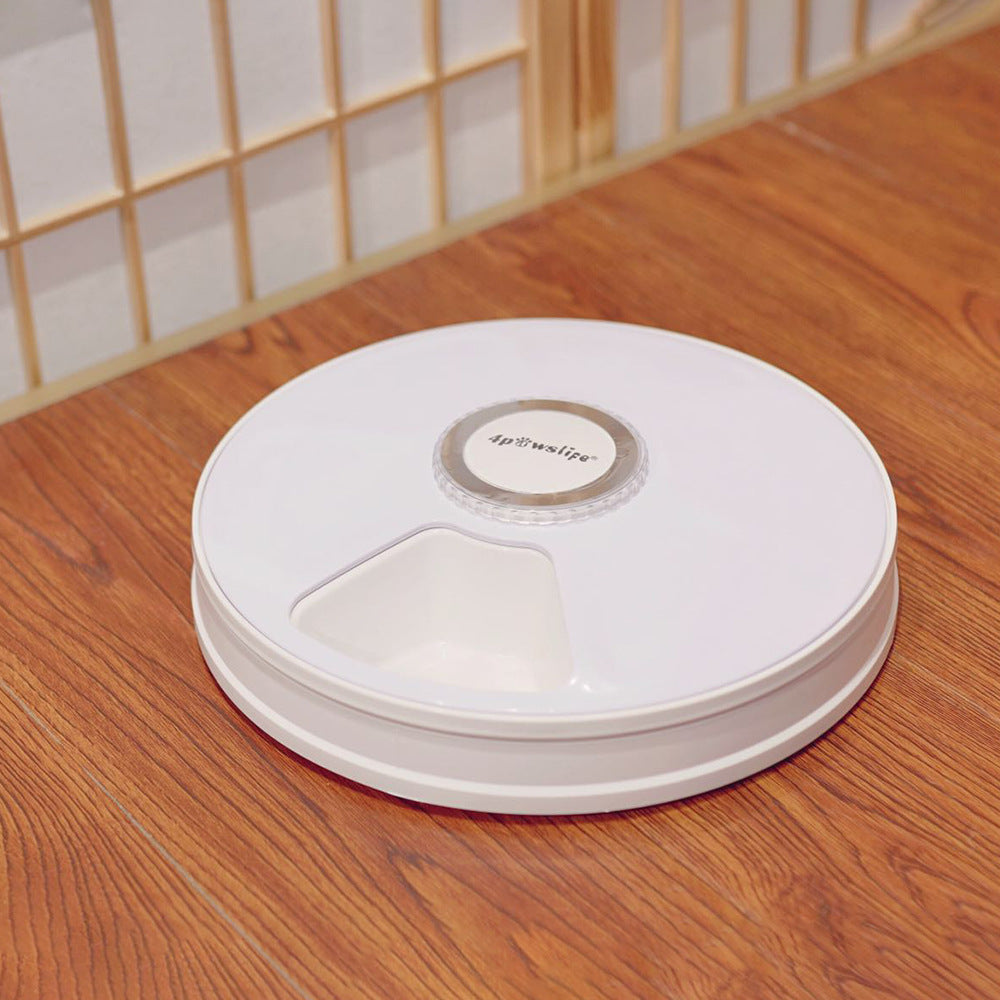 Pet Automatic Round Timing Feeder with 6 Grids Voice Recorder