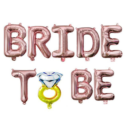 Wedding Decorations Rose Gold Bride To Be Letter Foil Balloo