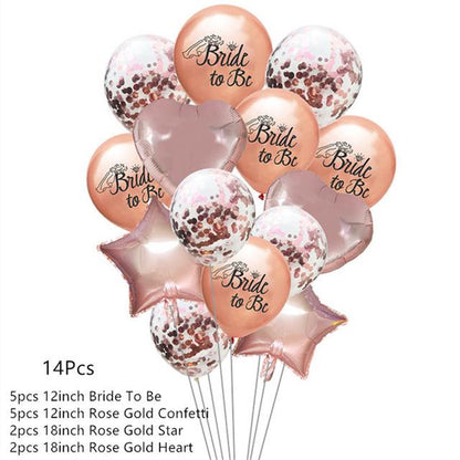 Wedding Decorations Rose Gold Bride To Be Letter Foil Balloo