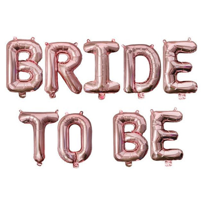 Wedding Decorations Rose Gold Bride To Be Letter Foil Balloo