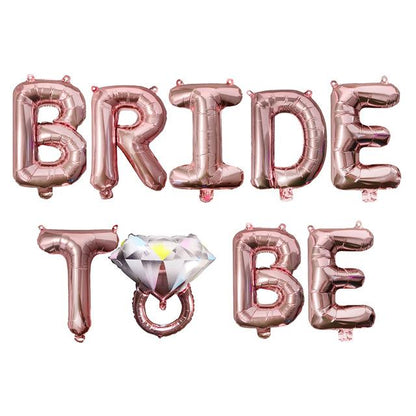 Wedding Decorations Rose Gold Bride To Be Letter Foil Balloo