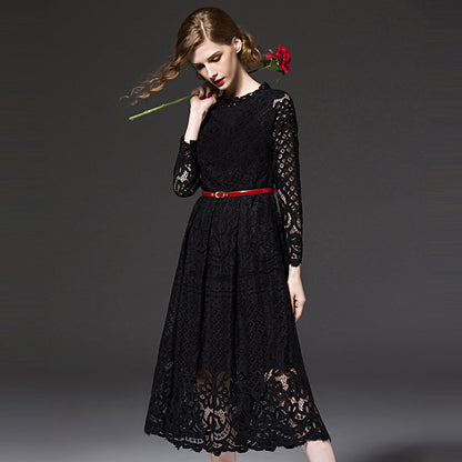 Long Sleeve Slim Sexy Lace Dress