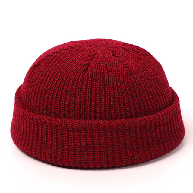 Knitted Hats For Women Skullcap Men Beanie Hat Winter Retro