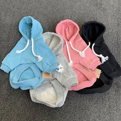 Small Dog Trendy Brand Plus Fleece Hooded Sweater