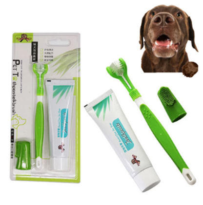 Three-head Toothbrush Silicone Finger Cots