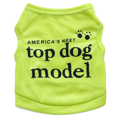 All-Polyester Ultra-Thin Breathable Super Model Small Dog Pet Vest Spring And Summer