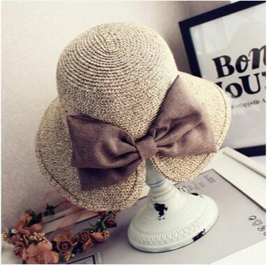 Big Bow Split Sunshade Hat Summer Vacation Sunshade Beach Hat