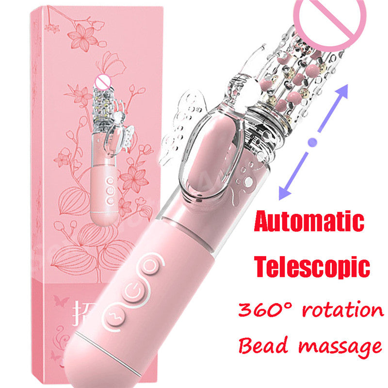 Female Erotic Masturbation Device Electric Retractable Massage Vibrator