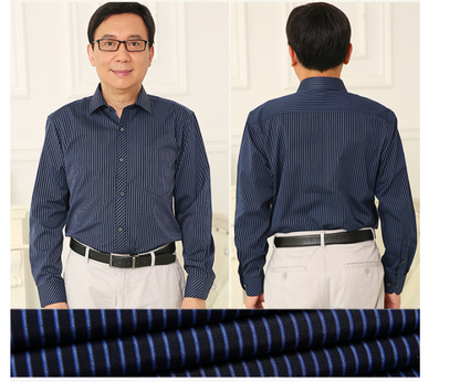 Men's Pinstripe Long-Sleeved Comfortable Shirt