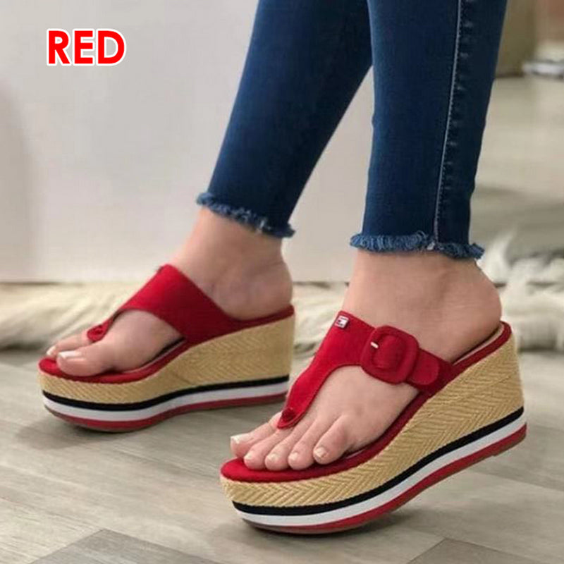 Women's Hemp Rope Platform Wedge Slippers