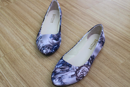 Women's spring and autumn floral shoes