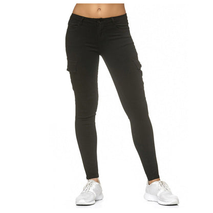 Women'S Trousers With Three Dimensional Side Pockets And Skinny Pants