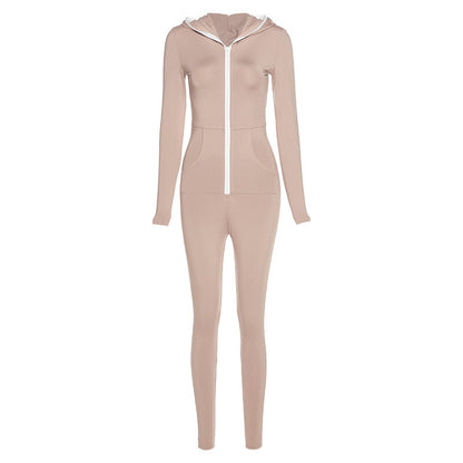 Casual Women's Hooded Fashion Casual Jumpsuit