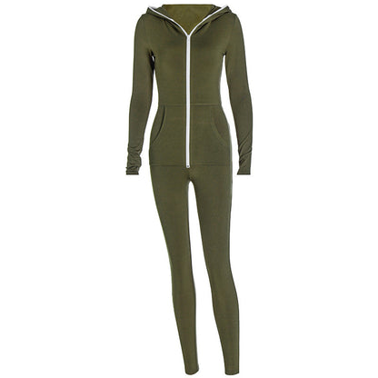 Casual Women's Hooded Fashion Casual Jumpsuit